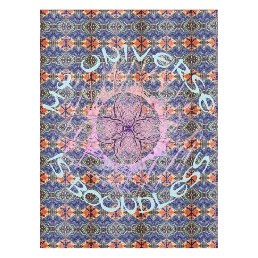 宇宙は無限の未来的フラクタル テーブルクロス (正面)