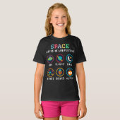 宇宙は私たちに疑問を抱かせる Tシャツ (正面フル)