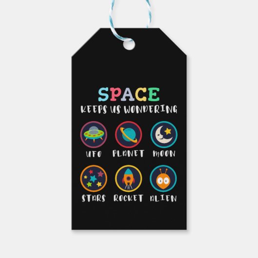 宇宙は私たちをワクワクさせてくれる ギフトタグ (正面)