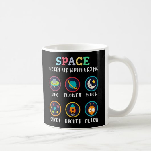宇宙は私たちをワクワクさせてくれる コーヒーマグカップ (右)