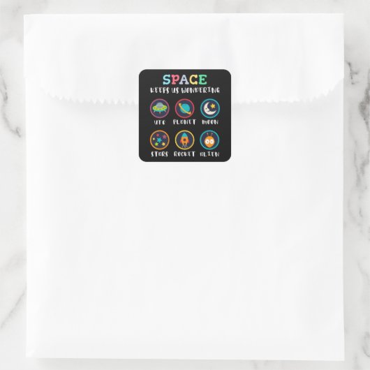 宇宙は私たちをワクワクさせてくれる スクエアシール (バッグ)
