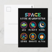 宇宙は私たちをワクワクさせる ポストカード (正面/裏面)