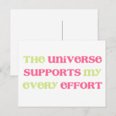 宇宙は私のあらゆる努力を支持する肯定 ポストカード (正面/裏面)