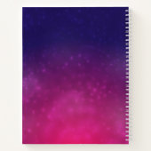 宇宙は私のチームワーク名言 ピンクとパープル ノートブック (裏面)