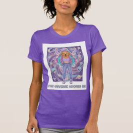 宇宙は私を愛している犬 Tシャツ