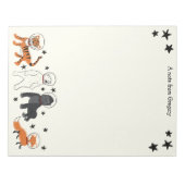 宇宙は野生動物宇宙飛行士の筆記用紙 ノートパッド (正面)