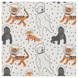 宇宙は野生動物宇宙飛行士パターン（の模様が）ある ファブリック