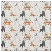 宇宙は野生動物宇宙飛行士パターン（の模様が）ある ファブリック (見本)