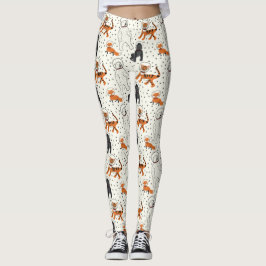 宇宙は野生動物宇宙飛行士パターン（の模様が）ある レギンス