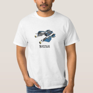宇宙はTシャツ-青い小舟--を設計します Tシャツ
