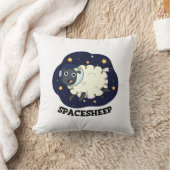 宇宙ひつじ おもしろい 宇宙飛行士 ダジャレ クッション (ブランケット)