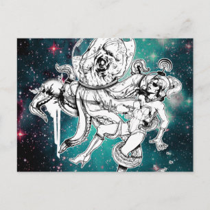 宇宙ひよこと蛸はがき ポストカード
