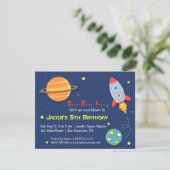 宇宙へのロケットパーティー、子供の誕生日 招待状 (スタンド正面)