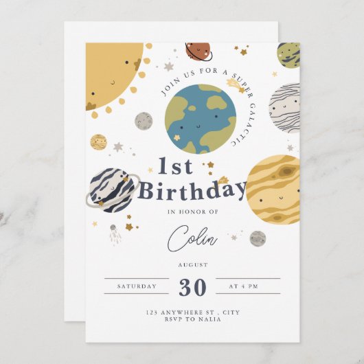 宇宙への招待 招待状 (正面/裏面)