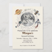 宇宙への旅のお祝い - 2歳の誕生日 招待状 (正面)