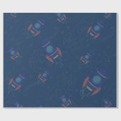 宇宙への旅 テーマ ラッピングペーパー (フラット)