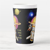 宇宙へ、そしてその先へ カフェラテマグ (正面)