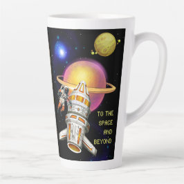 宇宙へ、そしてその先へ カフェラテマグ