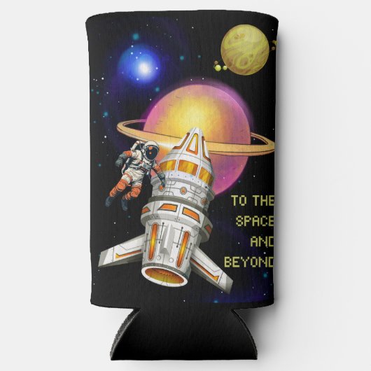 宇宙へ、そしてその先へ スリム缶クーラー (正面)