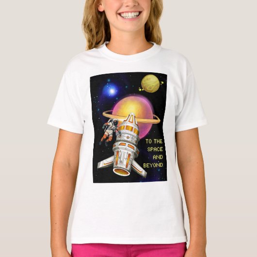 宇宙へ、そしてその先へ Tシャツ (正面)