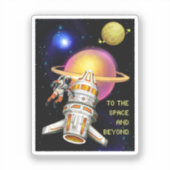 宇宙へ シール (正面)