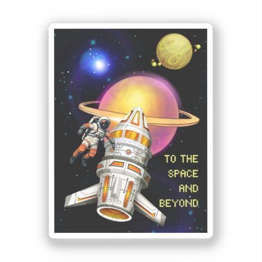 宇宙へ シール (正面)