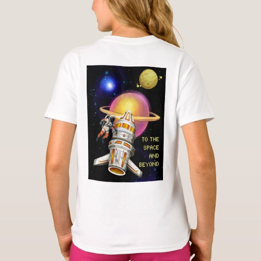 宇宙へ Tシャツ (裏面)