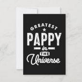 宇宙もっとも偉大のメンスパピーおじいちゃんTシール 出欠カード (正面)