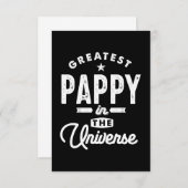 宇宙もっとも偉大のメンスパピーおじいちゃんTシール 出欠カード (正面/裏面)