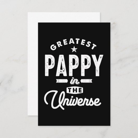 宇宙もっとも偉大のメンスパピーおじいちゃんTシール 出欠カード (正面/裏面)