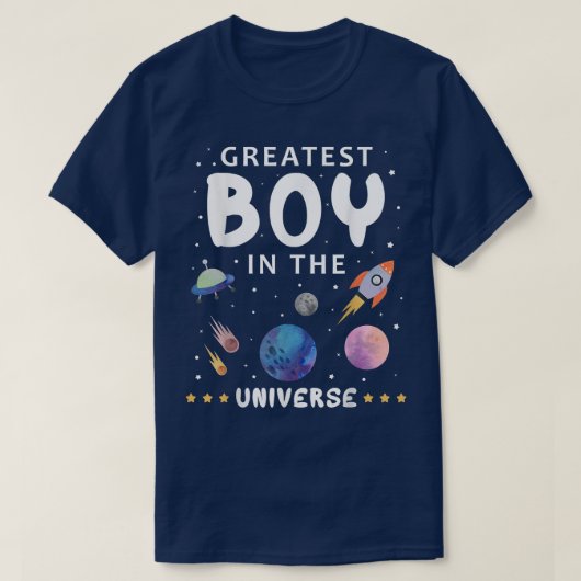 宇宙もっとも偉大科学の宇宙船ファムの少年 Tシャツ (デザイン正面)