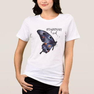 宇宙やる気を起こさせる蝶 トライブレンドTシャツ