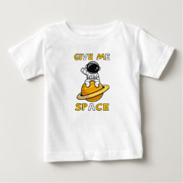 宇宙をくれ かわいい宇宙飛行士 宇宙好きTシャツ ベビーTシャツ