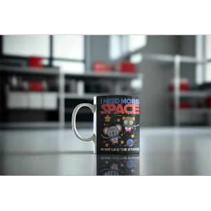 宇宙をテーマとしたかわいいかわいい動物の贈り物 コーヒーマグカップ