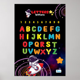 宇宙をテーマにしたアルファベット ポスター