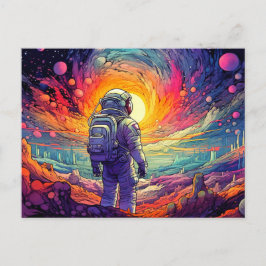 宇宙をテーマにしたイラスト ポストカード