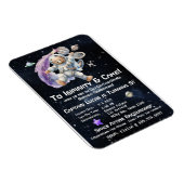 宇宙をテーマにしたキッドの誕生日招待状 マグネット (右側)