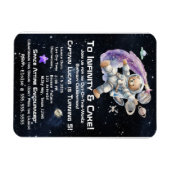 宇宙をテーマにしたキッドの誕生日招待状 マグネット (横)
