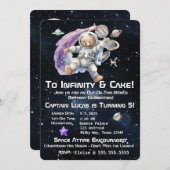 宇宙をテーマにしたキッドの誕生日招待状 招待状 (正面/裏面)