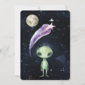 宇宙をテーマにしたキッドの誕生日招待状 招待状 (裏面)