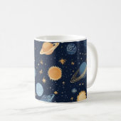 宇宙をテーマにしたデザイン コーヒーマグカップ (正面右)