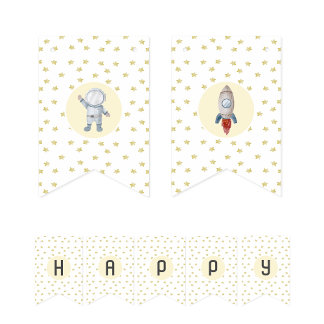 宇宙をテーマにしたパーティーバンティングバナー バンティングフラッグ