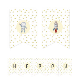 宇宙をテーマにしたパーティーバンティングバナー バンティングフラッグ