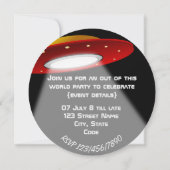 宇宙をテーマにしたパーティー パーソナライズされた 招待状 (裏面)