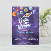 宇宙をテーマにしたベビーシャワー招待状 招待状 (スタンド正面)