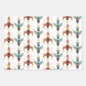 宇宙をテーマにしたラッピング紙セット ラッピングペーパーシート (正面3)