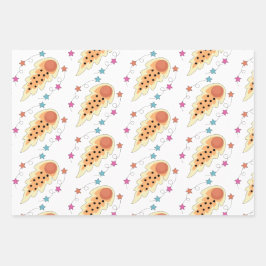 宇宙をテーマにしたラッピング紙セット ラッピングペーパーシート