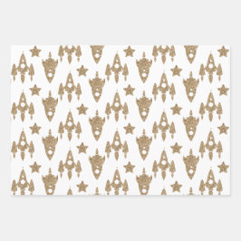 宇宙をテーマにしたラッピング紙セット ラッピングペーパーシート