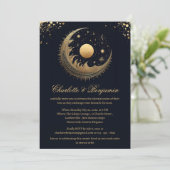 宇宙をテーマにしたレトロな結婚式 招待状 (スタンド正面)