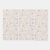 宇宙をテーマにした天文学大事な行事向けギフトラップ ラッピングペーパーシート (正面)